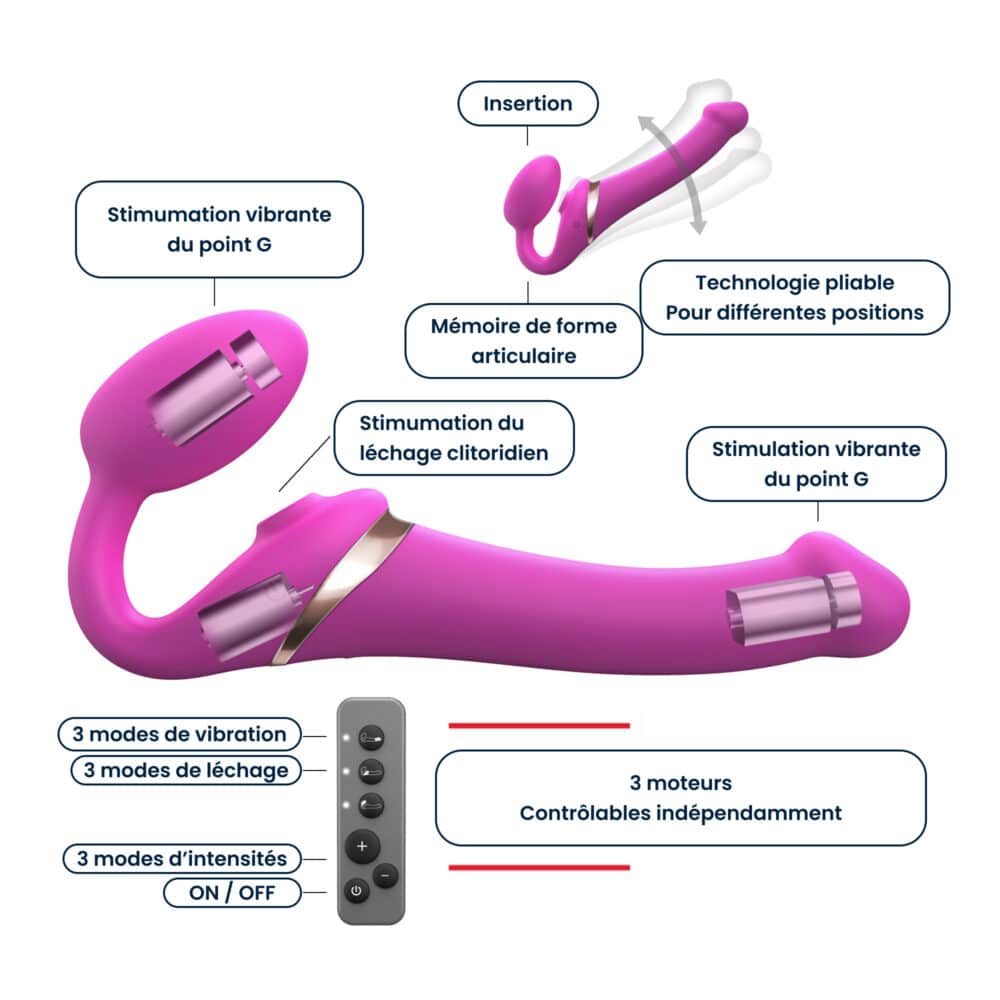 Multi Orgasm Bendable Strap-On - – Image 4
