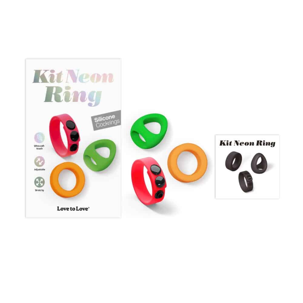 Kit Neon Ring - 3 Cockrings Liquid Silicone – Image 4